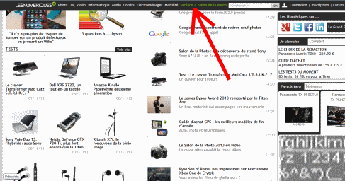 lesnumeriques.com sans bandeau fixe