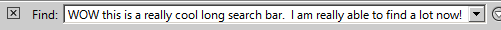 Custom FindBar Width (Find Text with Style) Ctrl+F
