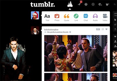 Tumblr dashboard: Colin O'Donoghue #5 (dark)
