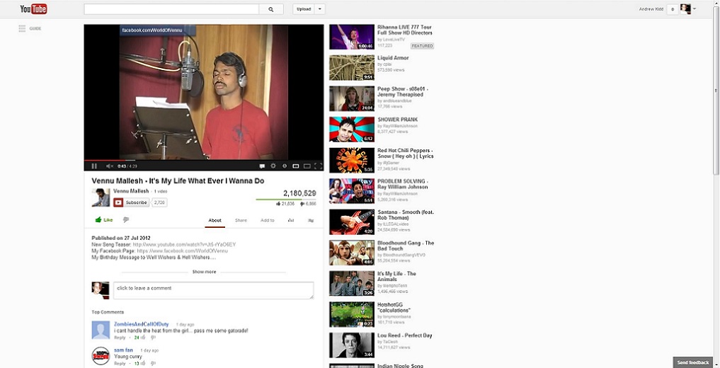 Recenter YouTube (Dec '12)