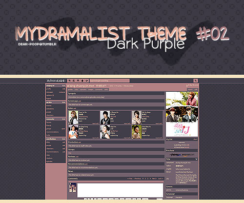 MyDramaList #02  ♔ Simple Dark Purple