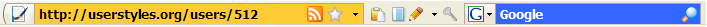 Change URL and SEARCH bars colors