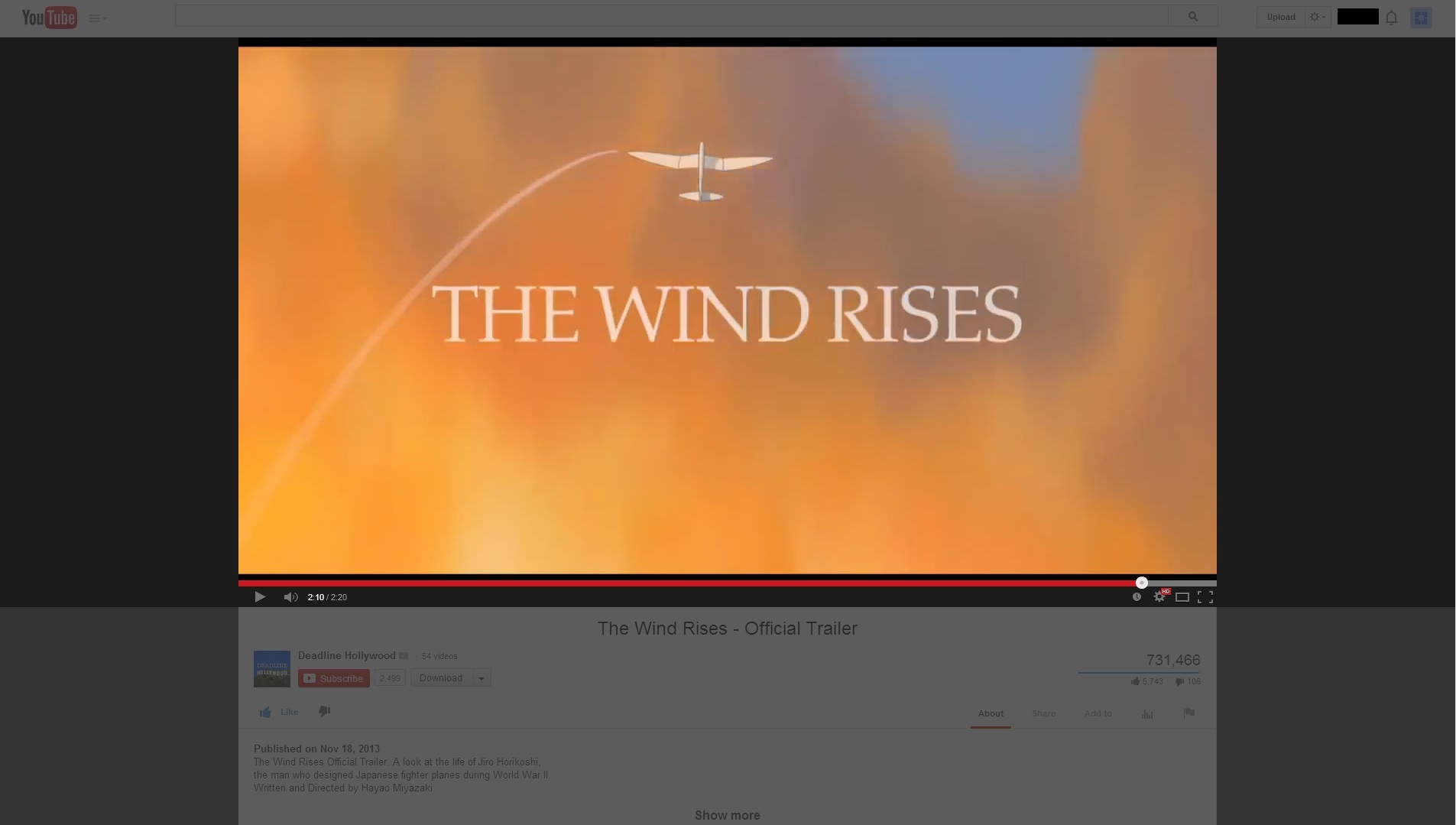 Customizable Cinematic YouTube