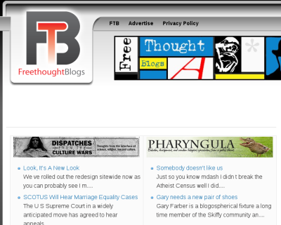 FreeThoughtBlogs front page alignment