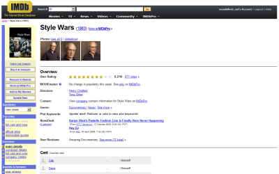 IMDb - old design approximation + unfixed width