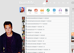 Tumblr dashboard: Skylar Astin