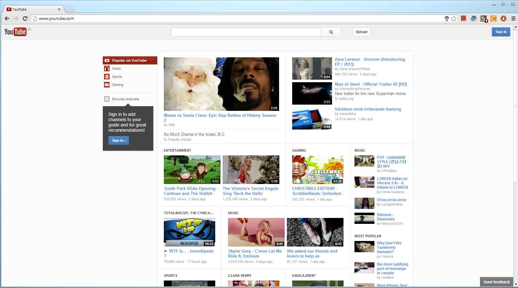 YouTube Centering (Dec 2012)