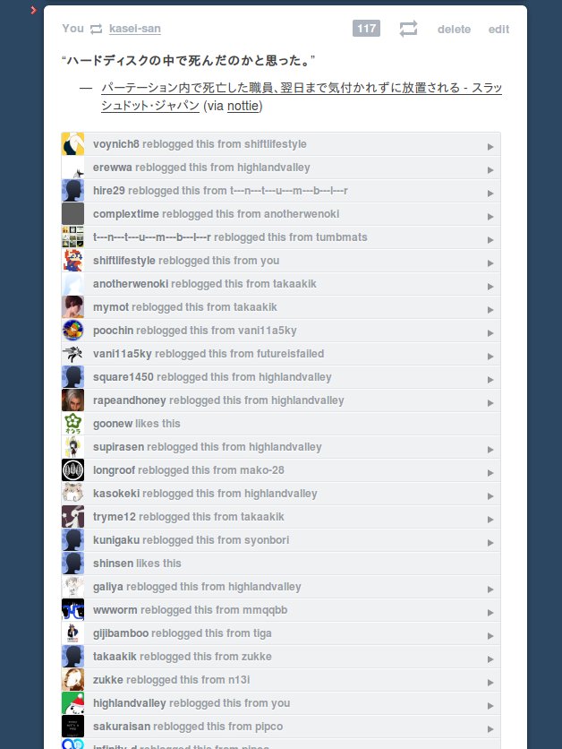 Tumblr Dashboard notes sukkiri
