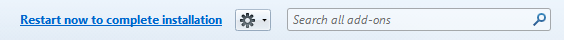Restart Firefox Button in Add-ons Manager