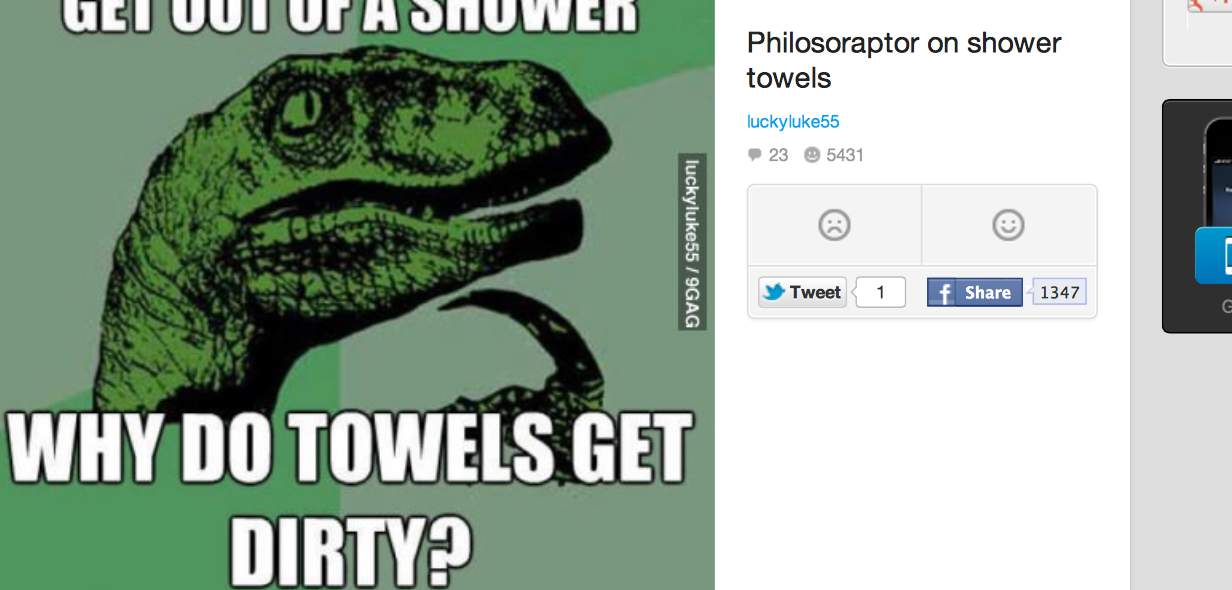 9GAG sticky items right