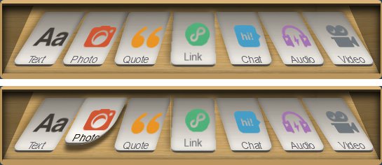 tumblr - Card Rack Icon Bar