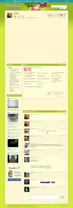 Ukrycie ściany spamu w Chomikowych Rozmowach