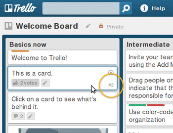 Trello: show card ID on hover