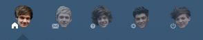 One Direction menu bar for tumblr