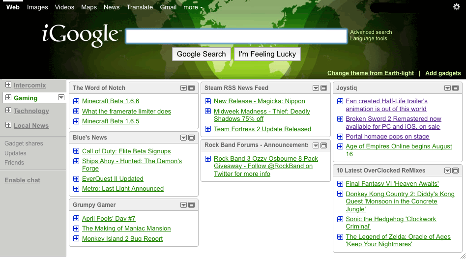 iGoogle: Compact & Transparent top bar *UPDATED*