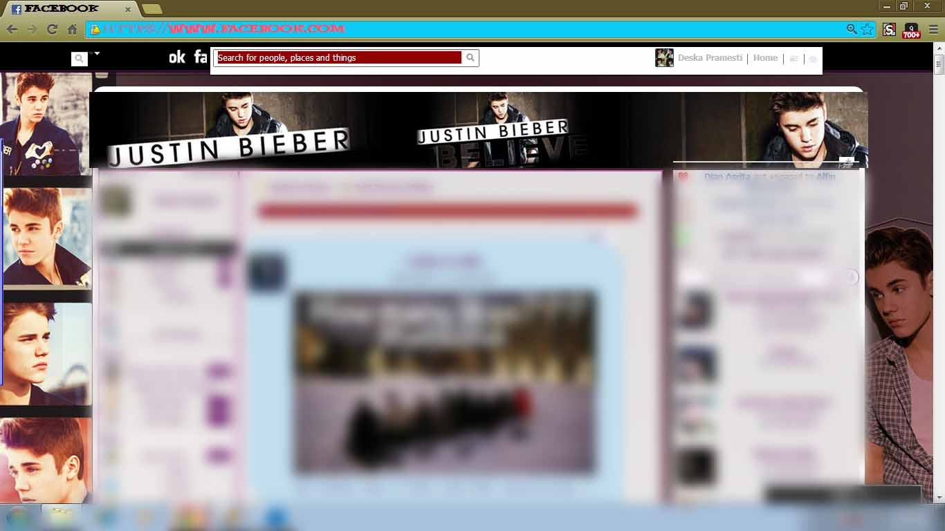 Justin Bieber Facebook theme 2