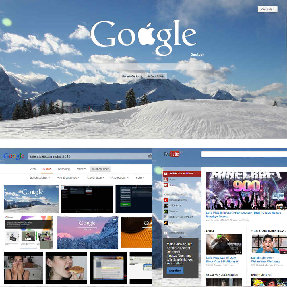 13/01 SWISS Google, Youtube  -> OSX/Ubuntu/Windows
