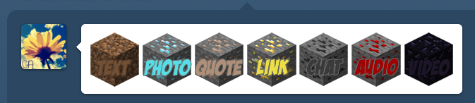 Minecraft Tumblr Post Buttons