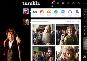 Tumblr dashboard: Bilbo Baggins