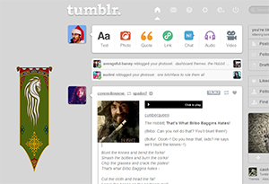 Tumblr dashboard: the Rohan banner