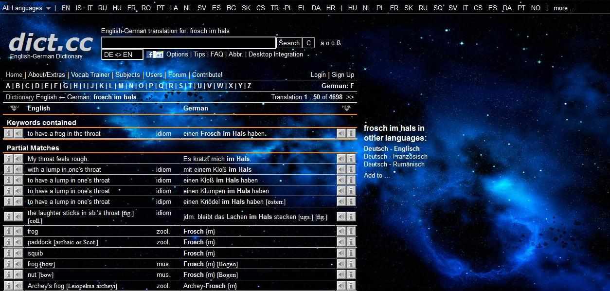 Dict.cc Dark Blue Galaxy