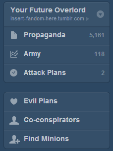 Evil Overlord-Tumblr stats bar