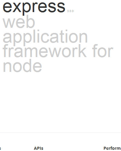 expressjs.com — White background colour
