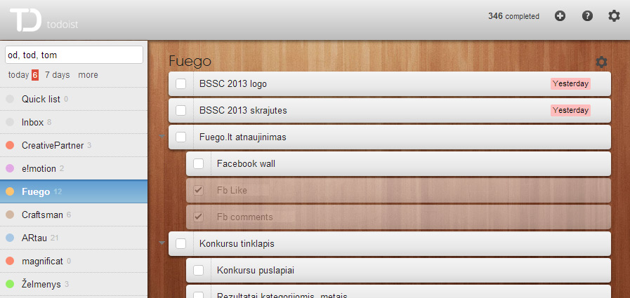 Todoist to Wunderist