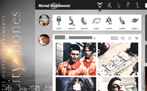 The Mortal Instruments tumblr dash theme