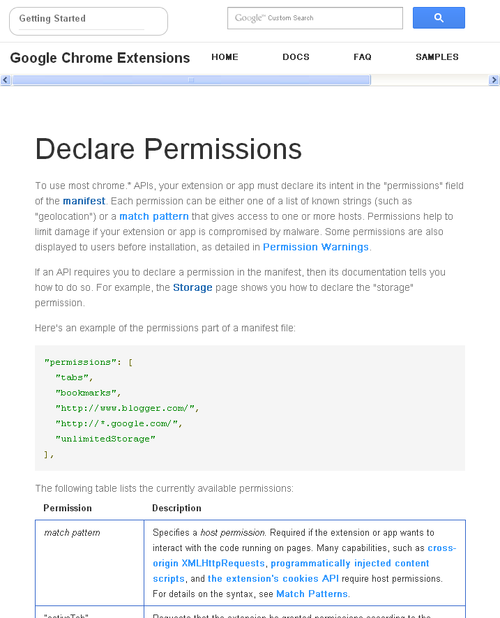 developer.chrome.com - hide SideBar
