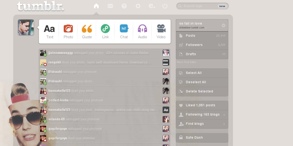 04* owl theme dashboard tumblr