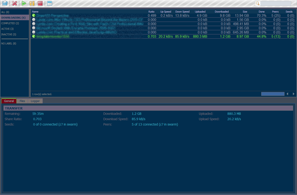µTorrent WebUI - dark resurrection
