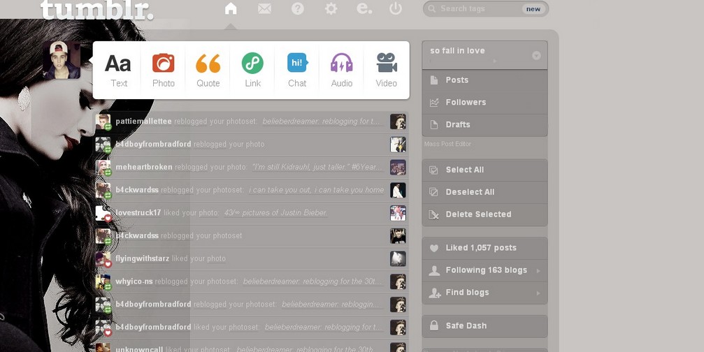 06* selena gomez theme dashboard tumblr