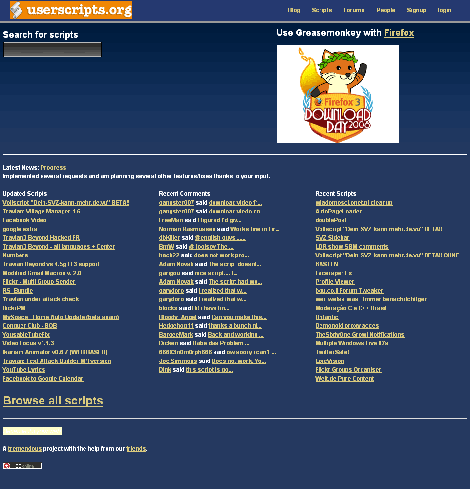 Userscripts.org - dark blue redesign 2008