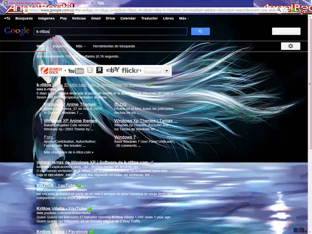miku theme blue google