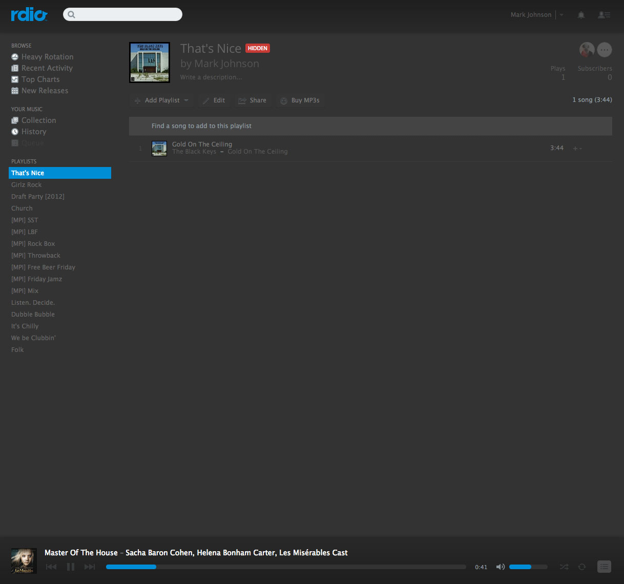 Dark Gray by @m_jnsn for Rdio
