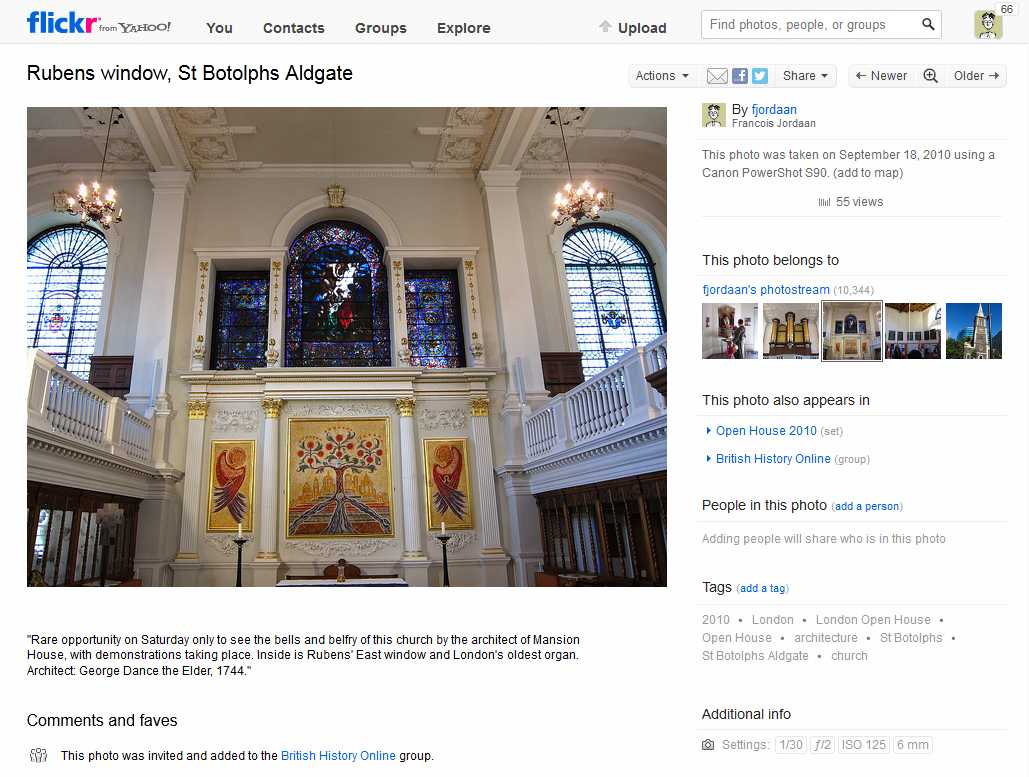 Flickr title above photo & less bulky header area