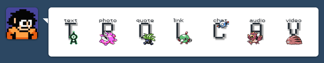 Pokemon Gen II Tumblr New Post Bar