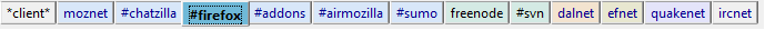 Chatzilla - Colorize Tabs