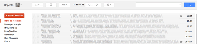 Gmail minimalized