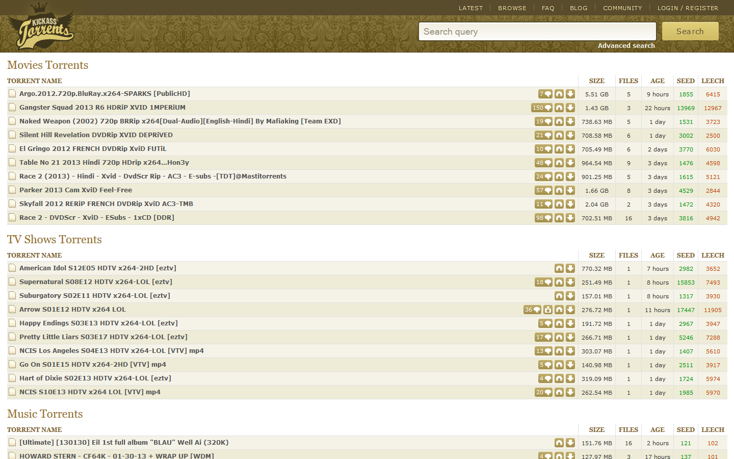 Minimalist Kickass Torrents