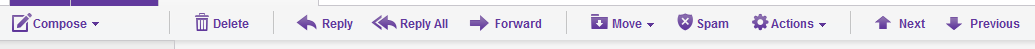 Yahoo Mail Text Button Labels