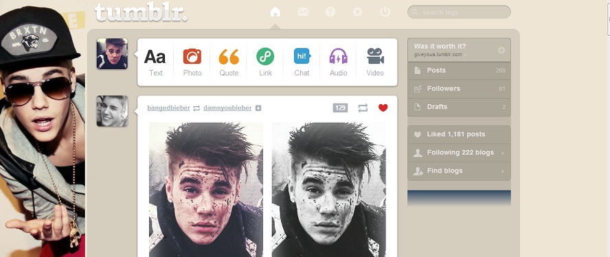 Justin Bieber Dashboard Theme (giveyous) #5