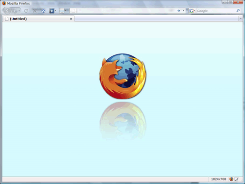 About:Blank Firefox Light Cyan Reflection
