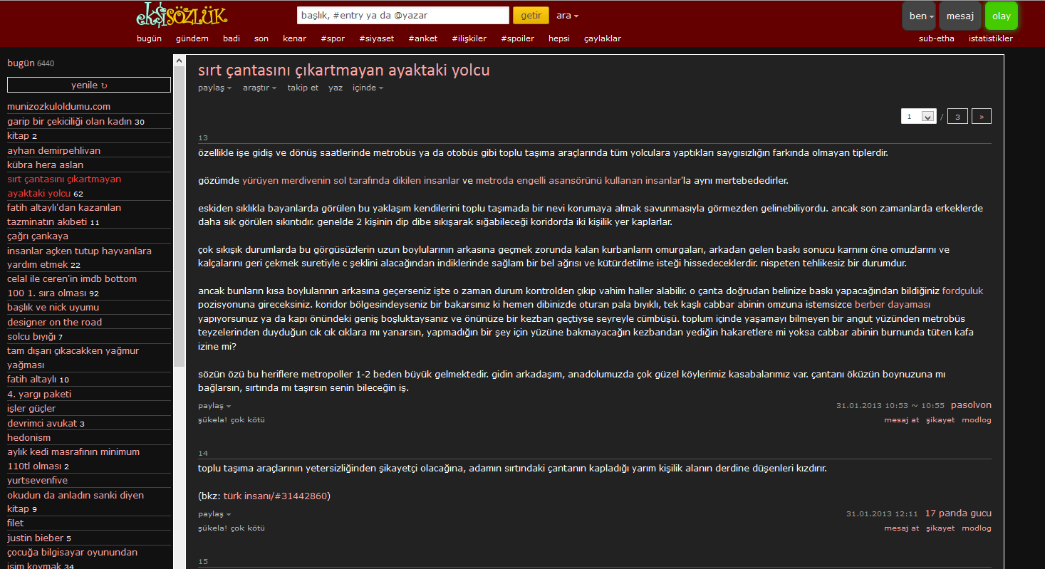 ekşi sözlük cranberry teması