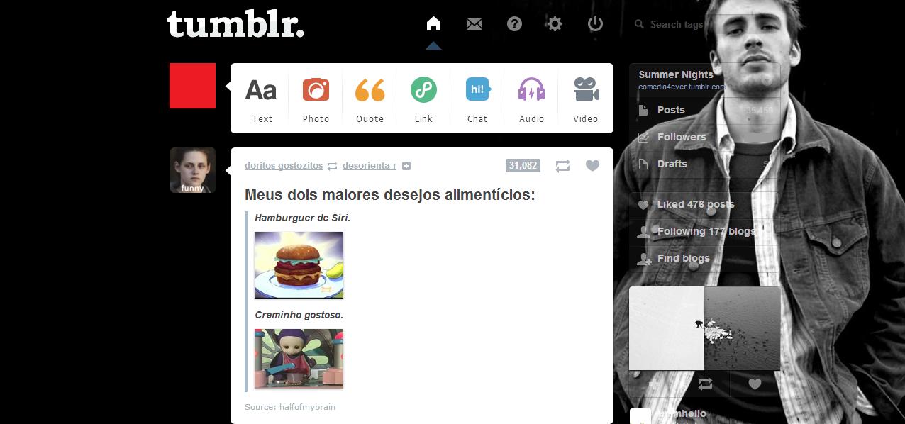 Chris Evans Theme Dashboard Tumblr