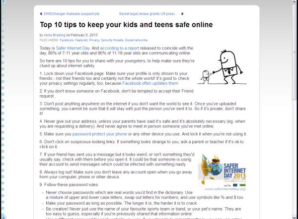 Naked Security: autohide the menu & sidebar