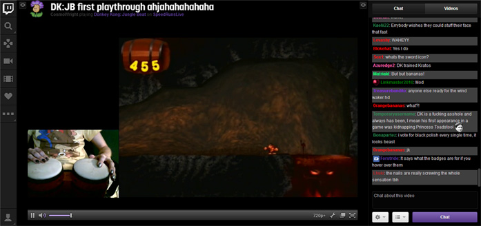 Twitch TV New Layout Dark w/ Segmented Chat
