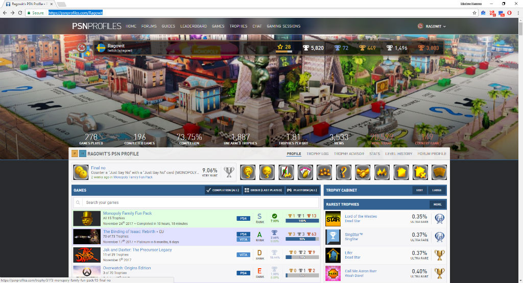 PSNProfiles.com - Darker completion/platinum color