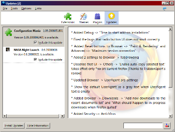 Custom Extensions Updates Changelog Background Fx3